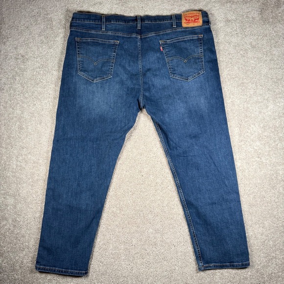 Levi's 502 Men's 46x30 Dark Wash Tapered Fit Stretch Big Tall Jeans - Picture 7 of 10